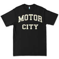 Black Classic Motor City Detroit Varsity Premium Tee - longCreatives