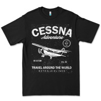 Black cessna distressed Premium Tee - longCreatives