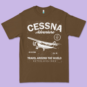 Cessna Distressed Premium Tee Designed By Longcreatives