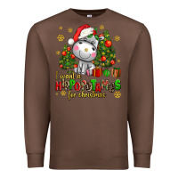 Chestnut i want a hippopotamus for christmas Premium Sweatshirt - AdoDesignShop