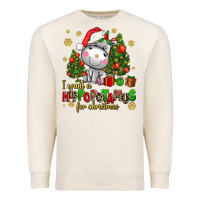 Sandshell i want a hippopotamus for christmas Premium Sweatshirt - AdoDesignShop