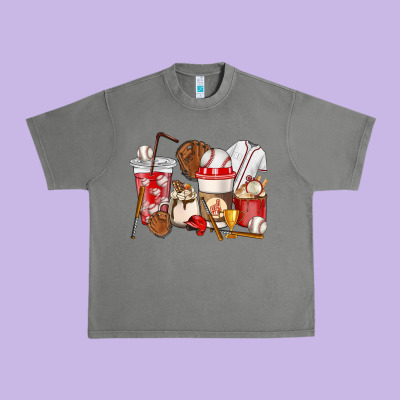 Baseball Coffee Cups Urban Heavy Tee Designed By Howdyjamesfarm