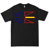 Black Newfoundland and Labrador Flag - 3 Color Premium Tee - longCreatives