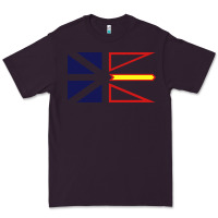 Plum Newfoundland and Labrador Flag - 3 Color Premium Tee - longCreatives