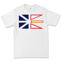 White Newfoundland and Labrador Flag - 3 Color Premium Tee - longCreatives