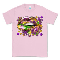 Bubblegum Pink Mardi Gras lips Classic Tee - HowdyJamesFarm