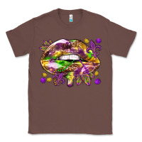 Chestnut Mardi Gras lips Classic Tee - HowdyJamesFarm