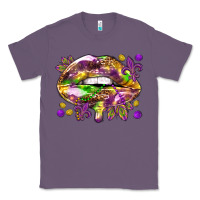 Lavender Mardi Gras lips Classic Tee - HowdyJamesFarm