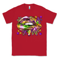 Red Mardi Gras lips Classic Tee - HowdyJamesFarm