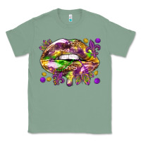 Sage Mardi Gras lips Classic Tee - HowdyJamesFarm