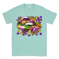 Seafoam Mardi Gras lips Classic Tee - HowdyJamesFarm