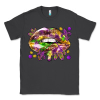 Smoke Mardi Gras lips Classic Tee - HowdyJamesFarm
