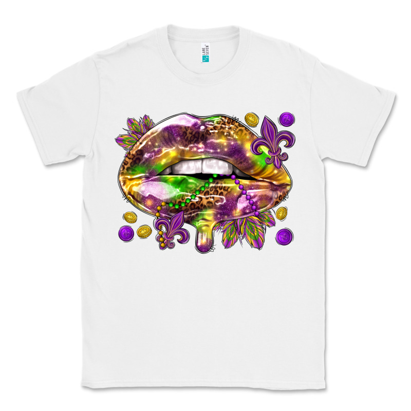 Mardi Gras Lips Classic Tee by HowdyJamesFarm | Teevron