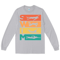 Moon Dust Retro Vintage Swimming Gift For Swimmers Long Sleeve Tee - longCreatives
