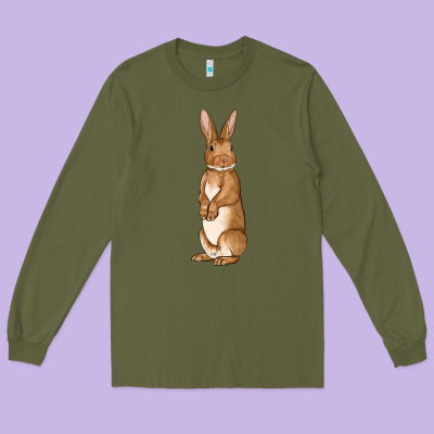 Bunny Easter Long Sleeve Tee Designed By Oliviacreatesart