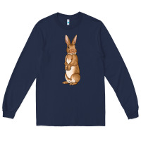 Navy Bunny Easter Long Sleeve Tee - OliviaCreatesArt