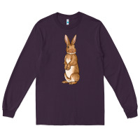 Plum Bunny Easter Long Sleeve Tee - OliviaCreatesArt