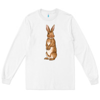 White Bunny Easter Long Sleeve Tee - OliviaCreatesArt