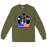 Army Green 9-11 We Will Never Forget Long Sleeve Tee - longCreatives
