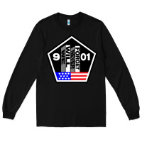 Black 9-11 We Will Never Forget Long Sleeve Tee - longCreatives