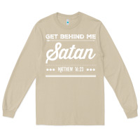 Mushroom Get behind me Satan Matthew 1623 Quote Long Sleeve Tee - longCreatives