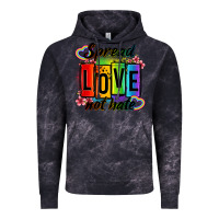 Cloud Black spread love not hate Vintage Hoodie - OliviaCreatesArt