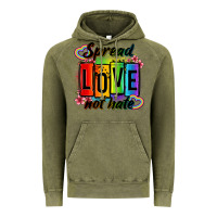 Vintage Olive spread love not hate Vintage Hoodie - OliviaCreatesArt