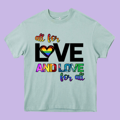 All For Love And Love For All Heavy Core Tee Designed By Bettercallsaul