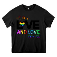 Black All For Love And Love For All Heavy Core Tee - Bettercallsaul
