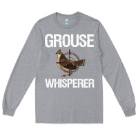 Heather Grey Ruffed Grouse Hunting Bird Spruce Grouse Long Sleeve Tee - longCreatives