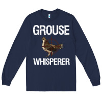 Navy Ruffed Grouse Hunting Bird Spruce Grouse Long Sleeve Tee - longCreatives