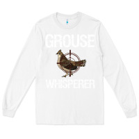 White Ruffed Grouse Hunting Bird Spruce Grouse Long Sleeve Tee - longCreatives