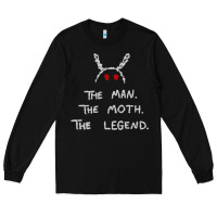 Black The Man The Moth The Legend Mothman Long Sleeve Tee - longCreatives