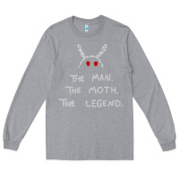Heather Grey The Man The Moth The Legend Mothman Long Sleeve Tee - longCreatives