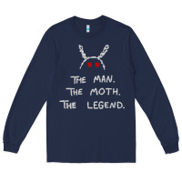 Navy The Man The Moth The Legend Mothman Long Sleeve Tee - longCreatives