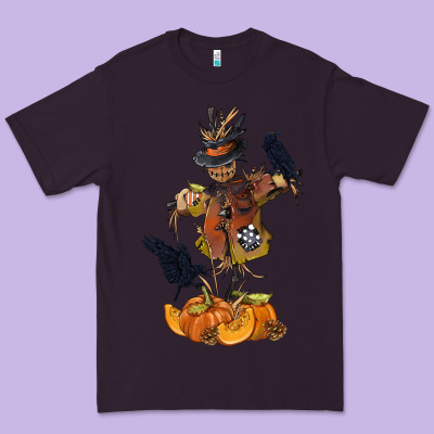 Scarecrow With Pumpkin Premium Tee Designed By Texasbilliewilder