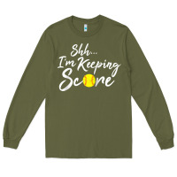 Army Green Scorekeeper Softball Team Scorebook Keeper Raglan Baseball Long Sleeve Tee - longCreatives