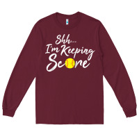 Burgundy Scorekeeper Softball Team Scorebook Keeper Raglan Baseball Long Sleeve Tee - longCreatives