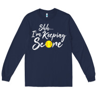 Navy Scorekeeper Softball Team Scorebook Keeper Raglan Baseball Long Sleeve Tee - longCreatives