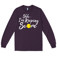Plum Scorekeeper Softball Team Scorebook Keeper Raglan Baseball Long Sleeve Tee - longCreatives