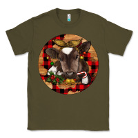 Army Green Christmas Baby Cow Classic Tee - RanaPortraitStore