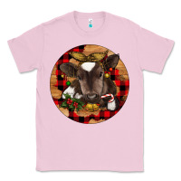 Bubblegum Pink Christmas Baby Cow Classic Tee - RanaPortraitStore