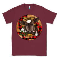 Burgundy Christmas Baby Cow Classic Tee - RanaPortraitStore