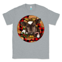 Heather Grey Christmas Baby Cow Classic Tee - RanaPortraitStore