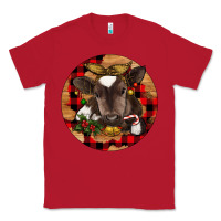 Red Christmas Baby Cow Classic Tee - RanaPortraitStore
