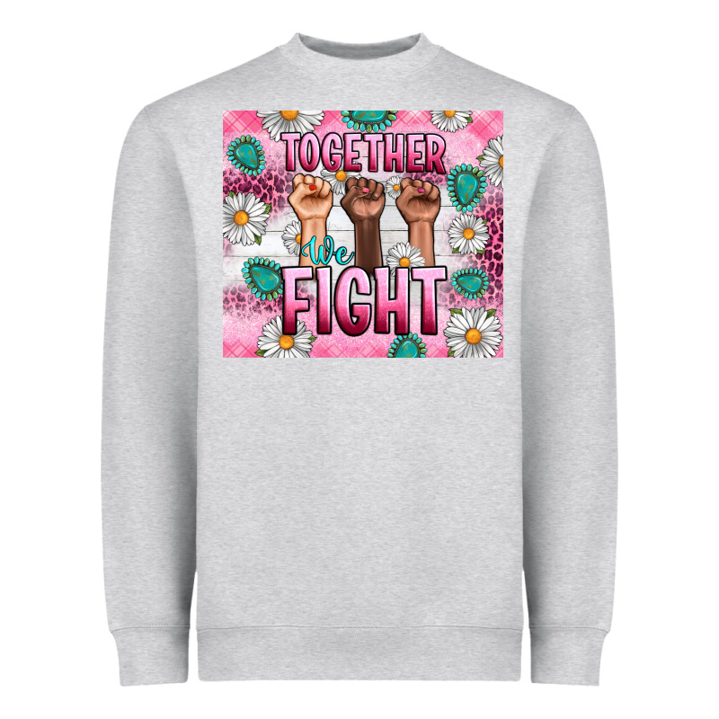 Breast Cancer Together Fight Heavyweight Sweatshirt by Artiststas | Teevron