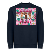 Navy Breast Cancer Together Fight Heavyweight Sweatshirt - Artiststas