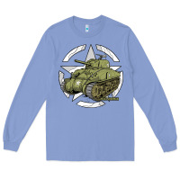 Colony Blue Sherman M4A1 WWII Army Tank History Vintage Long Sleeve Tee - longCreatives