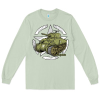 Matcha Sherman M4A1 WWII Army Tank History Vintage Long Sleeve Tee - longCreatives