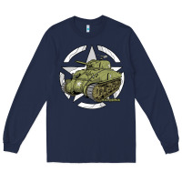 Sherman M4a1 Wwii Army Tank History Vintage Long Sleeve Tee | Teevron